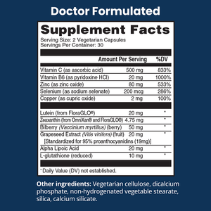 VisiVite AREDS 2 E-Free Blue Eye Vitamin Formula - 30 Day Supply
