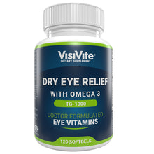 Load image into Gallery viewer, VisiVite Dry Eye Relief TG-1000 Eye Vitamin Formula - 30 Day Supply